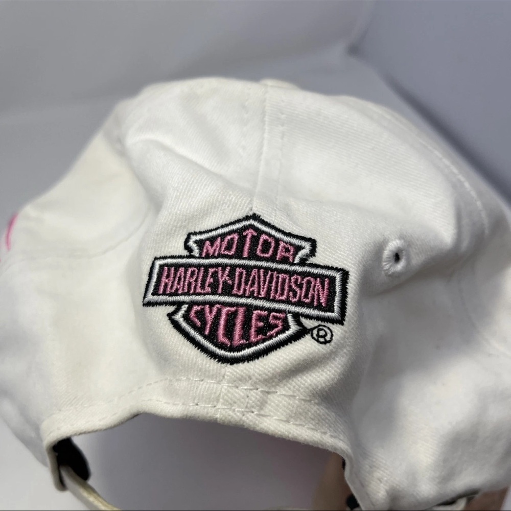Harley Davidson Screaming Eagle Motorcycle Biker Hat Black Pink Breast Cancer - Picture 8 of 12